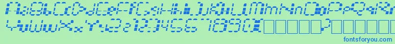 Multihora Font – Blue Fonts on Green Background