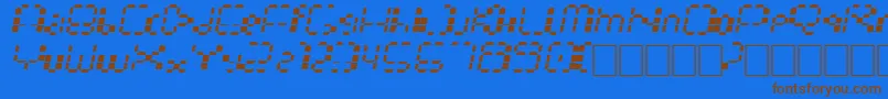 Multihora Font – Brown Fonts on Blue Background
