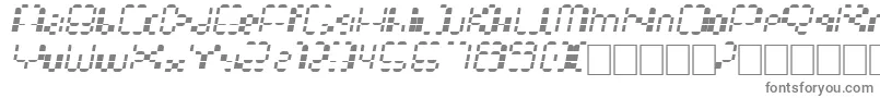 フォントMultihora – 白い背景に灰色の文字