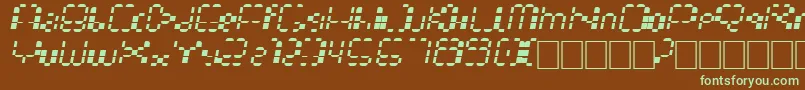 Шрифт Multihora – зелёные шрифты на коричневом фоне