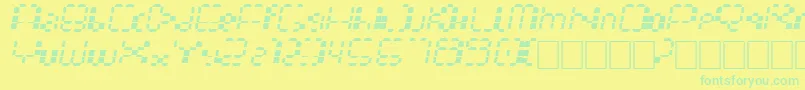 Multihora Font – Green Fonts on Yellow Background