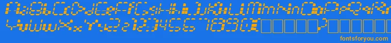 Fonte Multihora – fontes laranjas em um fundo azul