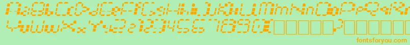 Multihora Font – Orange Fonts on Green Background