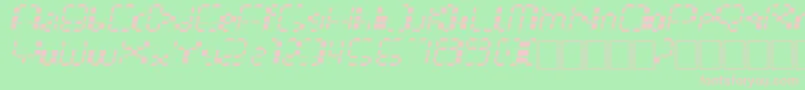 Multihora Font – Pink Fonts on Green Background