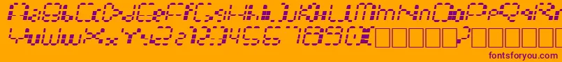 Шрифт Multihora – фиолетовые шрифты на оранжевом фоне