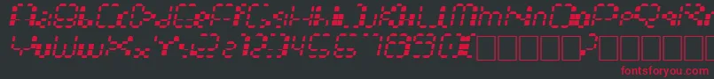 Multihora Font – Red Fonts on Black Background
