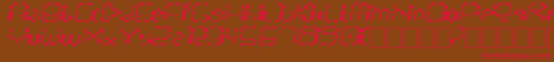 Multihora Font – Red Fonts on Brown Background