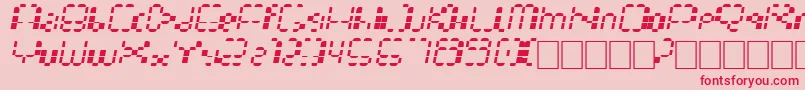 Multihora Font – Red Fonts on Pink Background