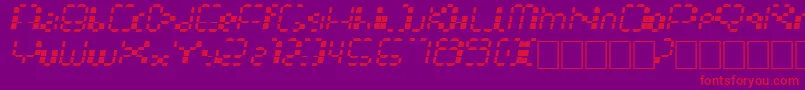 Multihora Font – Red Fonts on Purple Background