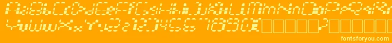 Multihora Font – Yellow Fonts on Orange Background