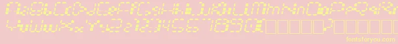 Multihora Font – Yellow Fonts on Pink Background