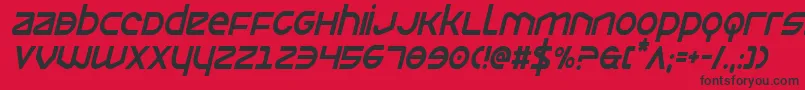 Opiliocondital Font – Black Fonts on Red Background