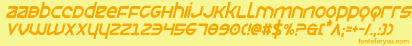 Opiliocondital Font – Orange Fonts on Yellow Background