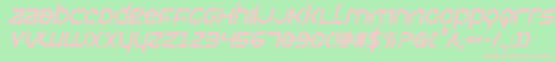 Opiliocondital Font – Pink Fonts on Green Background