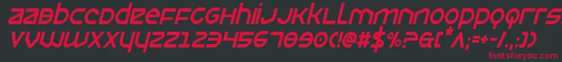 Opiliocondital Font – Red Fonts on Black Background