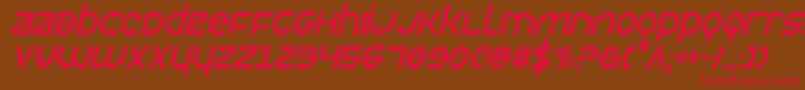 Opiliocondital Font – Red Fonts on Brown Background