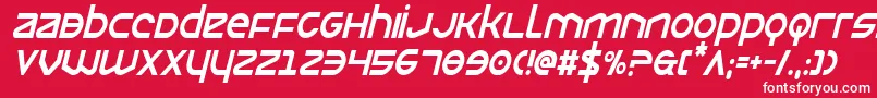 Opiliocondital Font – White Fonts on Red Background