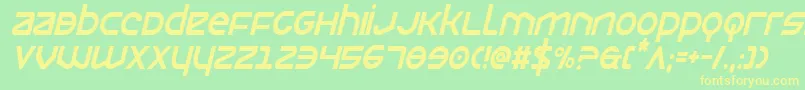 Opiliocondital Font – Yellow Fonts on Green Background