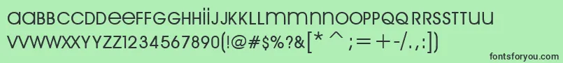 ArriпїЁreGarde Font – Black Fonts on Green Background