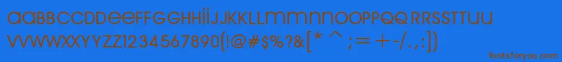 ArriпїЁreGarde Font – Brown Fonts on Blue Background