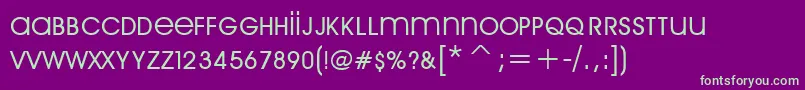 ArriпїЁreGarde Font – Green Fonts on Purple Background