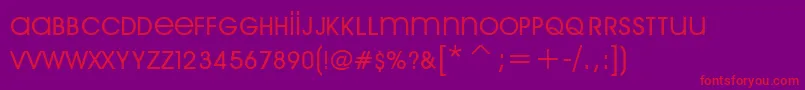 ArriпїЁreGarde-fontti – punaiset fontit violetilla taustalla
