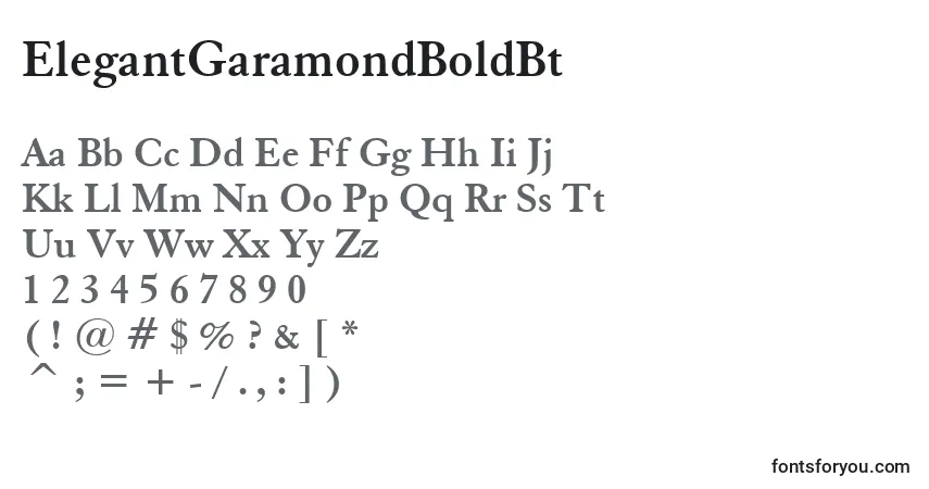 Fuente ElegantGaramondBoldBt - alfabeto, números, caracteres especiales