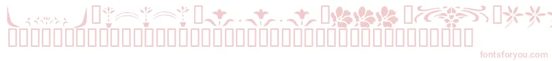 KrFleurFlairLines2-Schriftart – Rosa Schriften auf weißem Hintergrund