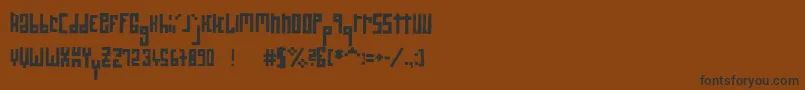 フォントRawstreetwall – 黒い文字が茶色の背景にあります