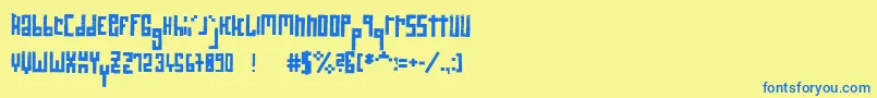 Rawstreetwall Font – Blue Fonts on Yellow Background