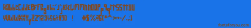 Шрифт Rawstreetwall – коричневые шрифты на синем фоне