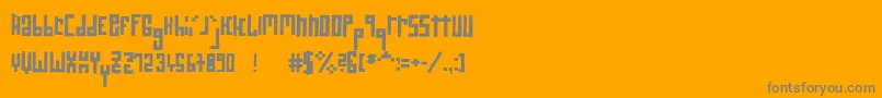 Rawstreetwall Font – Gray Fonts on Orange Background