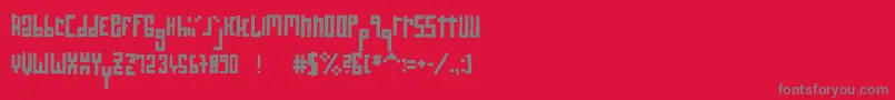 フォントRawstreetwall – 赤い背景に灰色の文字