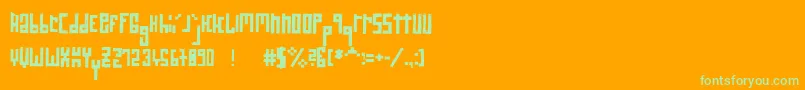 Шрифт Rawstreetwall – зелёные шрифты на оранжевом фоне