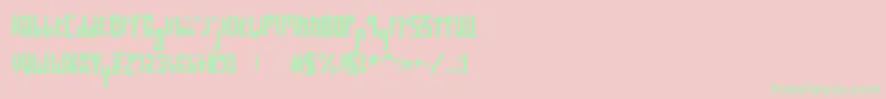 Rawstreetwall Font – Green Fonts on Pink Background