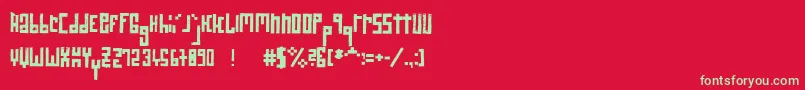 フォントRawstreetwall – 赤い背景に緑の文字