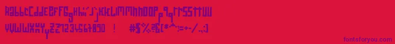 フォントRawstreetwall – 赤い背景に紫のフォント
