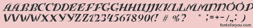 LeningradkaKursiv Font – Black Fonts on Pink Background