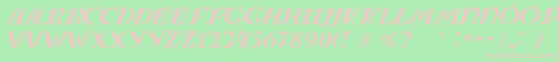 LeningradkaKursiv Font – Pink Fonts on Green Background