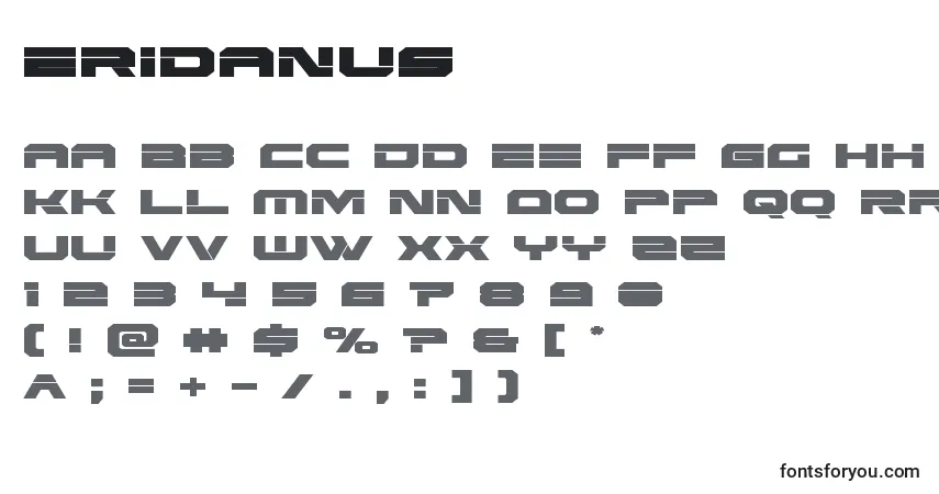 Schriftart Eridanus – Alphabet, Zahlen, spezielle Symbole