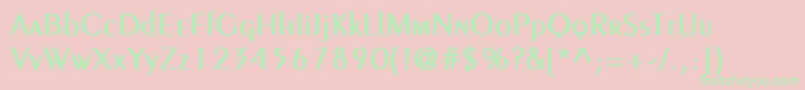 PeignotLightBold-Schriftart – Grüne Schriften auf rosa Hintergrund