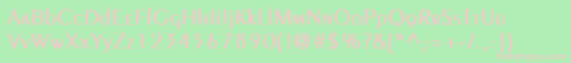 Police PeignotLightBold – polices roses sur fond vert