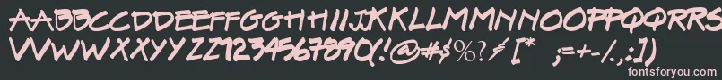 SurielBroadMarker01 Font – Pink Fonts on Black Background