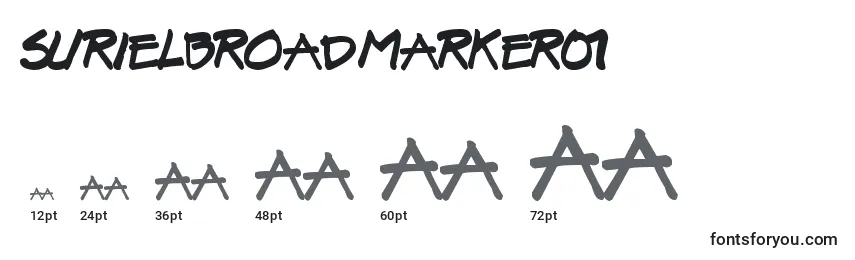 SurielBroadMarker01 Font Sizes