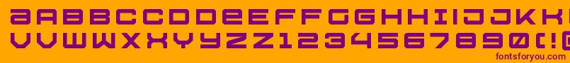 Ussdallastitle-fontti – violetit fontit oranssilla taustalla