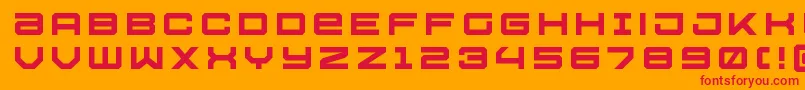 フォントUssdallastitle – オレンジの背景に赤い文字