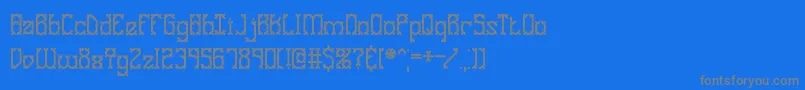 GooseBumpsIiBrk-fontti – harmaat kirjasimet sinisellä taustalla