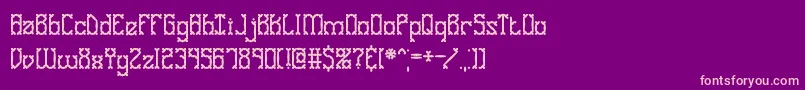 フォントGooseBumpsIiBrk – 紫の背景にピンクのフォント
