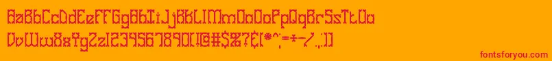 GooseBumpsIiBrk Font – Red Fonts on Orange Background