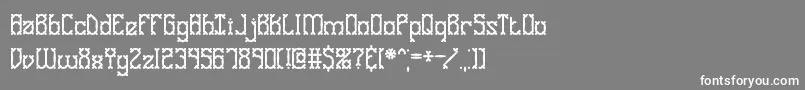 フォントGooseBumpsIiBrk – 灰色の背景に白い文字